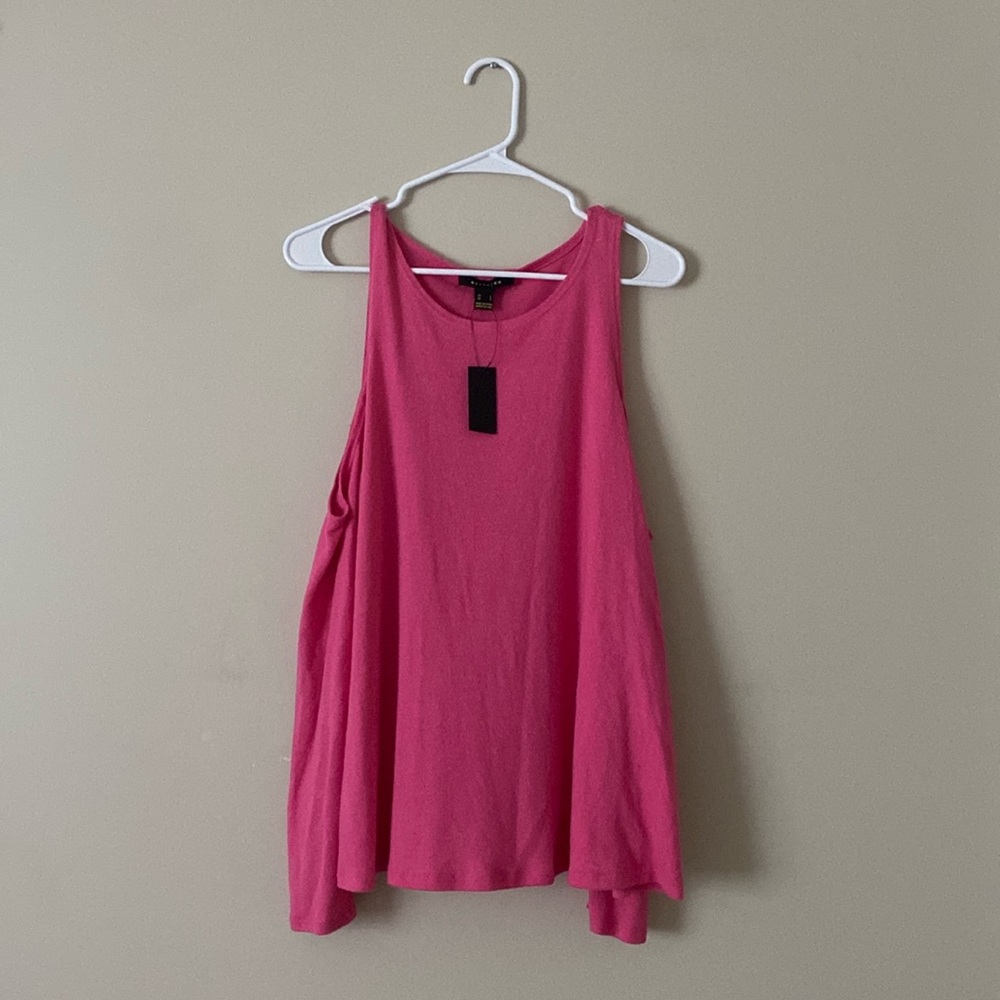 Revamped Blouse Cold Shoulder Pink Barbie New with Tags Size Large